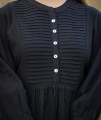 Black Printex Cotton Tunic Top
