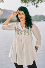 White Embroidered Tunic