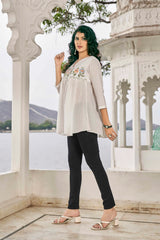 White Embroidered Tunic