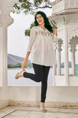 White Embroidered Tunic